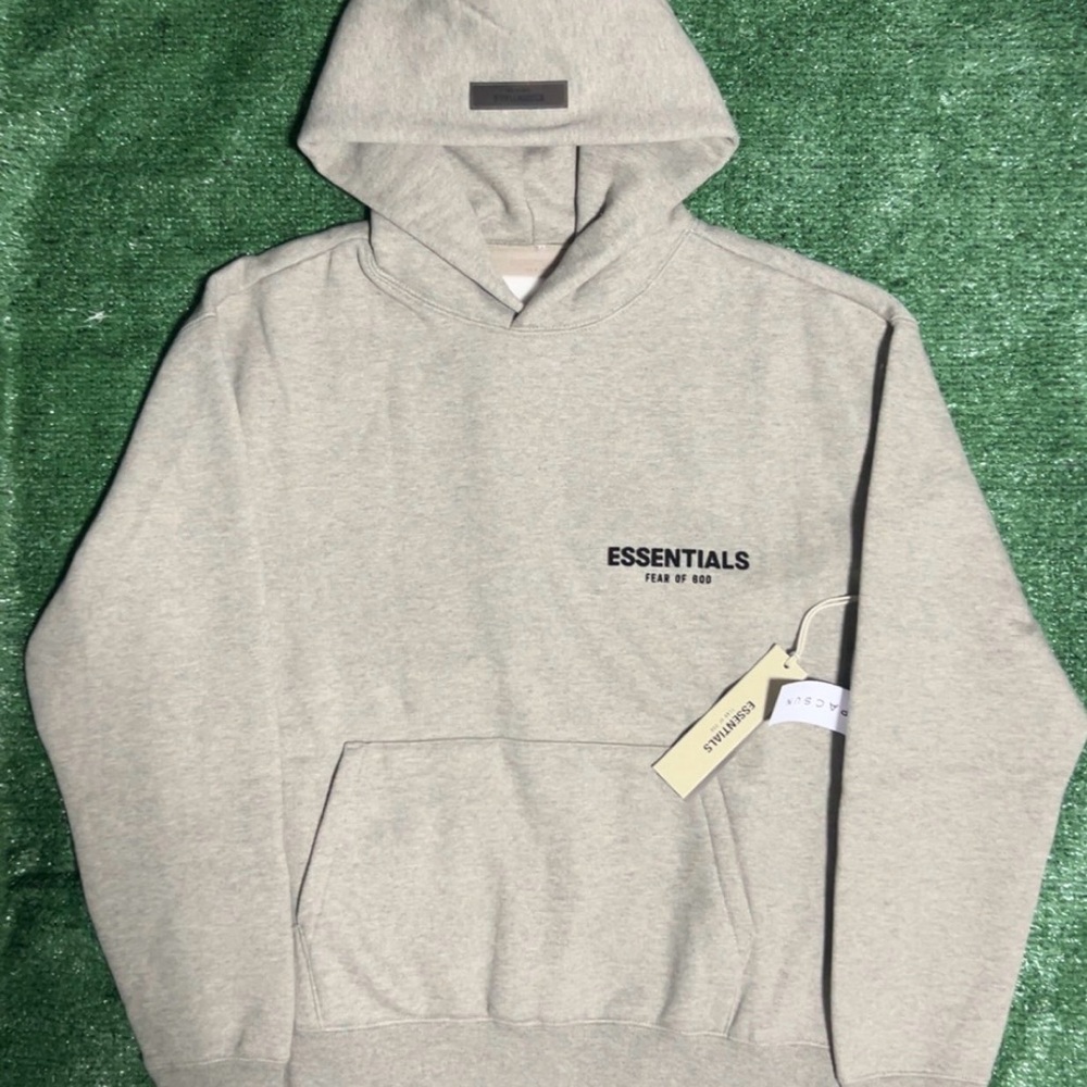 Fear of God Essentials Light Gray Hoodie